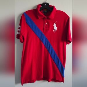 Polo by Ralph Lauren Vibrant Red Shirt Size L(14-16) 100% Cotton